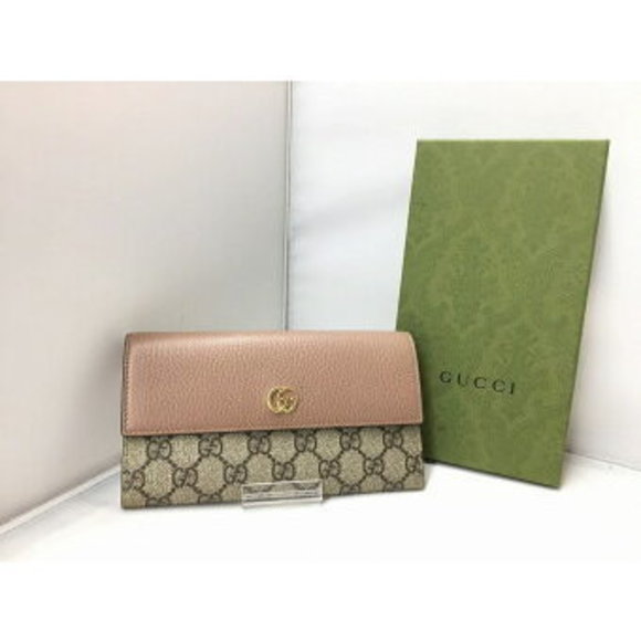 Gucci GG Marmont Wallet Beige Supreme - Picture 1 of 8
